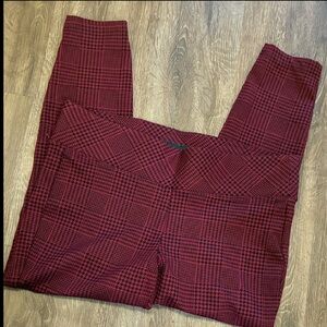 Torrid Red Houndstooth Ankle Pants